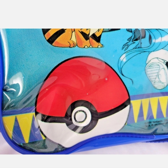 VTG 2000 Pokémon Nintendo Blue Backpack Bag Pikachu Ash by Game Freak - Picture 4 of 12